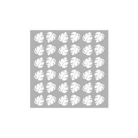 Artikel ST-158 Monstera Stencil Tasarımı 30x30 cm Kanvas Tablo