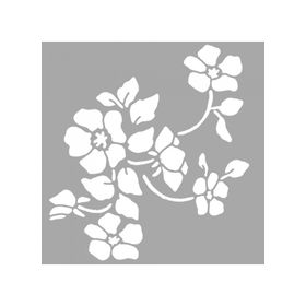 Artikel ST-1581 Lilo Çiçek Desen Stencil Tasarımı 30x30 cm Kanvas Tablo
