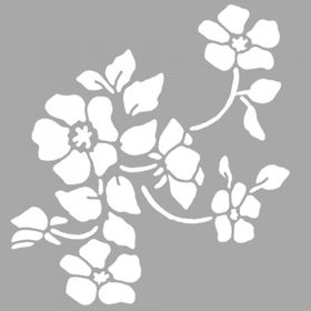 Artikel ST-1581 Lilo Çiçek Desen Stencil Tasarımı 30x30 cm Kanvas Tablo