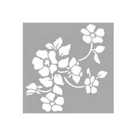 Artikel ST-1581 Lilo Çiçek Desen Stencil Tasarımı 30x30 cm Kanvas Tablo