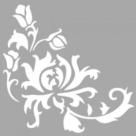 Artikel ST-1582 Rona Çiçek Desen Stencil Tasarımı 30x30 cm Kanvas Tablo