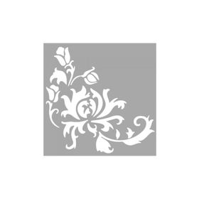 Artikel ST-1582 Rona Çiçek Desen Stencil Tasarımı 30x30 cm Kanvas Tablo