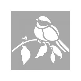 Artikel ST-1590 Rosalia Kuş Motif Stencil Tasarımı 30x30 cm Kanvas Tablo