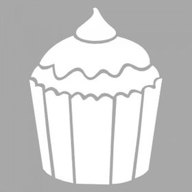 Artikel ST-1602 Nandini CupcakeStencil Tasarımı 30x30 cm Kanvas Tablo