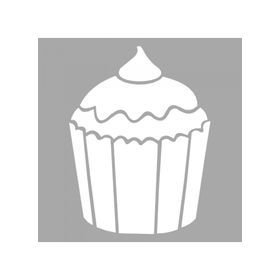 Artikel ST-1602 Nandini CupcakeStencil Tasarımı 30x30 cm Kanvas Tablo