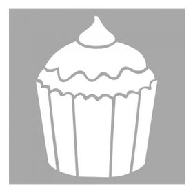Artikel ST-1602 Nandini CupcakeStencil Tasarımı 30x30 cm Kanvas Tablo
