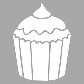 Artikel ST-1602 Nandini CupcakeStencil Tasarımı 30x30 cm Kanvas Tablo