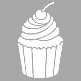 Artikel ST-1603 Dorothea CupcakeStencil Tasarımı 30x30 cm Kanvas Tablo