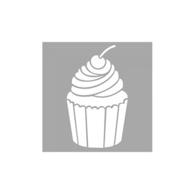 Artikel ST-1603 Dorothea CupcakeStencil Tasarımı 30x30 cm Kanvas Tablo