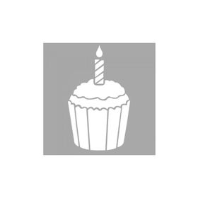 Artikel ST-1604 Roma CupcakeStencil Tasarımı 30x30 cm Kanvas Tablo