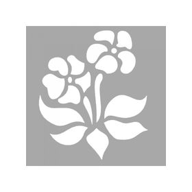 Artikel ST-1606 Adonia Çiçek Motif Stencil Tasarımı 30x30 cm Kanvas Tablo