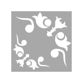 Artikel ST-1607 Gia Motif Stencil Tasarımı 30x30 cm Kanvas Tablo