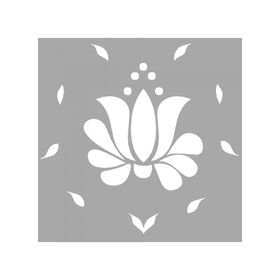 Artikel ST-1608 Serene Çiçek Motif Stencil Tasarımı 30x30 cm Kanvas Tablo