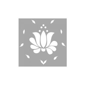 Artikel ST-1608 Serene Çiçek Motif Stencil Tasarımı 30x30 cm Kanvas Tablo