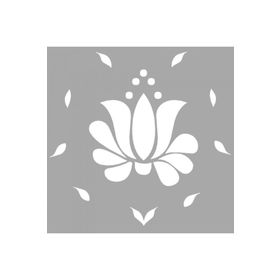 Artikel ST-1608 Serene Çiçek Motif Stencil Tasarımı 30x30 cm Kanvas Tablo