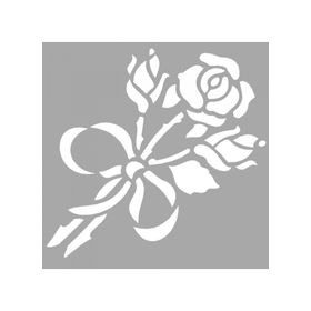 Artikel ST-1609 Eunice Çiçek Motif Stencil Tasarımı 30x30 cm Kanvas Tablo