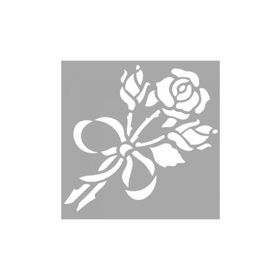 Artikel ST-1609 Eunice Çiçek Motif Stencil Tasarımı 30x30 cm Kanvas Tablo