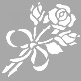 Artikel ST-1609 Eunice Çiçek Motif Stencil Tasarımı 30x30 cm Kanvas Tablo