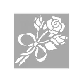 Artikel ST-1609 Eunice Çiçek Motif Stencil Tasarımı 30x30 cm Kanvas Tablo