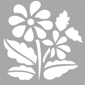 Artikel ST-1610 Sabra Çiçek Motif Stencil Tasarımı 30x30 cm Kanvas Tablo