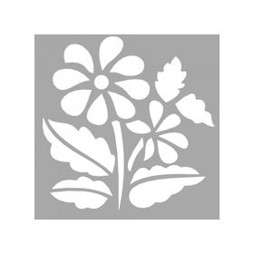 Artikel ST-1610 Sabra Çiçek Motif Stencil Tasarımı 30x30 cm Kanvas Tablo