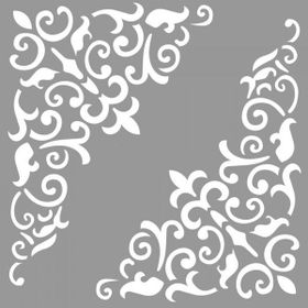 Artikel ST-166 Floral Stencil Tasarımı 30x30 cm Kanvas Tablo