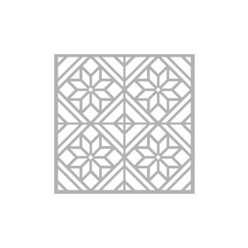 Artikel ST-185 Çiçek Karo 2 Stencil Tasarımı 30x30 cm Kanvas Tablo
