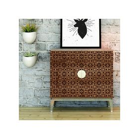 Artikel ST-185 Çiçek Karo 2 Stencil Tasarımı 30x30 cm Kanvas Tablo