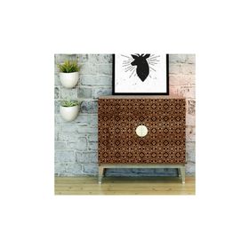 Artikel ST-185 Çiçek Karo 2 Stencil Tasarımı 30x30 cm Kanvas Tablo