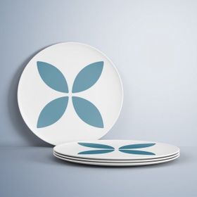 Artikel ST-193 Dört Yapraklı Stencil Tasarımı 30x30 cm Kanvas Tablo