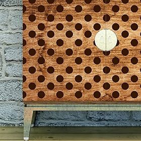 Artikel ST-206 Polka Dot Stencil Tasarımı 30x30 cm Kanvas Tablo