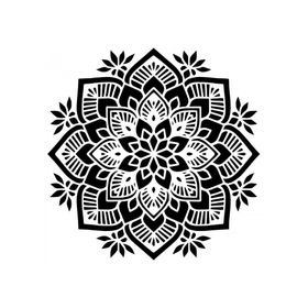 Artikel ST-208 Mandala 6 Stencil Tasarımı 30x30 cm Kanvas Tablo