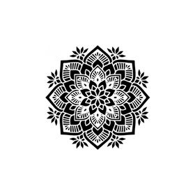 Artikel ST-208 Mandala 6 Stencil Tasarımı 30x30 cm Kanvas Tablo