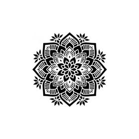 Artikel ST-208 Mandala 6 Stencil Tasarımı 30x30 cm Kanvas Tablo