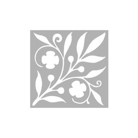 Artikel ST-209 Çiçekli Dal Stencil Tasarımı 30x30 cm Kanvas Tablo