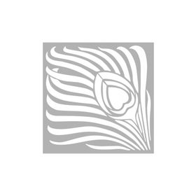 Artikel ST-218 Tavuskuşu Stencil Tasarımı 30x30 cm Kanvas Tablo