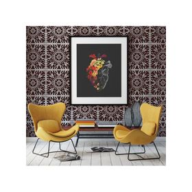 Artikel ST-222 Çini 2 Stencil Tasarımı 30x30 cm Kanvas Tablo
