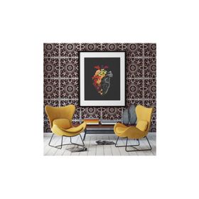 Artikel ST-222 Çini 2 Stencil Tasarımı 30x30 cm Kanvas Tablo