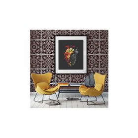 Artikel ST-222 Çini 2 Stencil Tasarımı 30x30 cm Kanvas Tablo