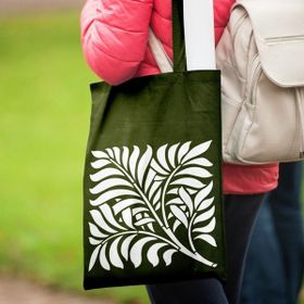 Artikel ST-229 Tropikal Karmaşık Yapraklar Stencil Tasarımı 30x30 cm Kanvas Tablo
