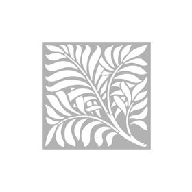 Artikel ST-229 Tropikal Karmaşık Yapraklar Stencil Tasarımı 30x30 cm Kanvas Tablo
