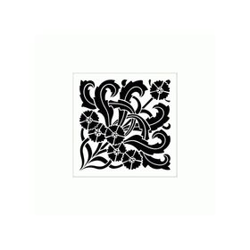 Artikel ST-234 Çini 7 Stencil Tasarımı 30x30 cm Kanvas Tablo