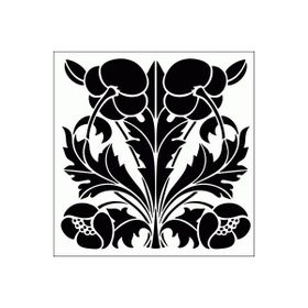 Artikel ST-235 Çini 8 Stencil Tasarımı 30x30 cm Kanvas Tablo