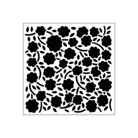 Artikel ST-240 Çiçek Desen Stencil Tasarımı 30x30 cm Kanvas Tablo