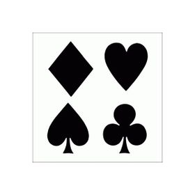 Artikel ST-247 İskambil Stencil Tasarımı 30x30 cm Kanvas Tablo