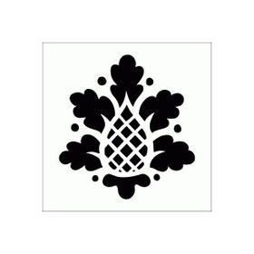 Artikel ST-253 Kozalak Stencil Tasarımı 30x30 cm Kanvas Tablo