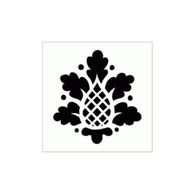 Artikel ST-253 Kozalak Stencil Tasarımı 30x30 cm Kanvas Tablo