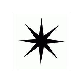 Artikel ST-257 8 Uçlu Yıldız Stencil Tasarımı 30x30 cm Kanvas Tablo