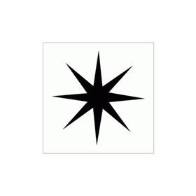 Artikel ST-257 8 Uçlu Yıldız Stencil Tasarımı 30x30 cm Kanvas Tablo
