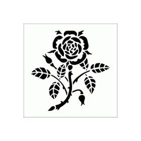 Artikel ST-259 Gül 5 Stencil Tasarımı 30x30 cm Kanvas Tablo